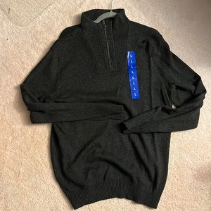 NWT - Calvin Klein Jean Olive Green quarter zip sweater